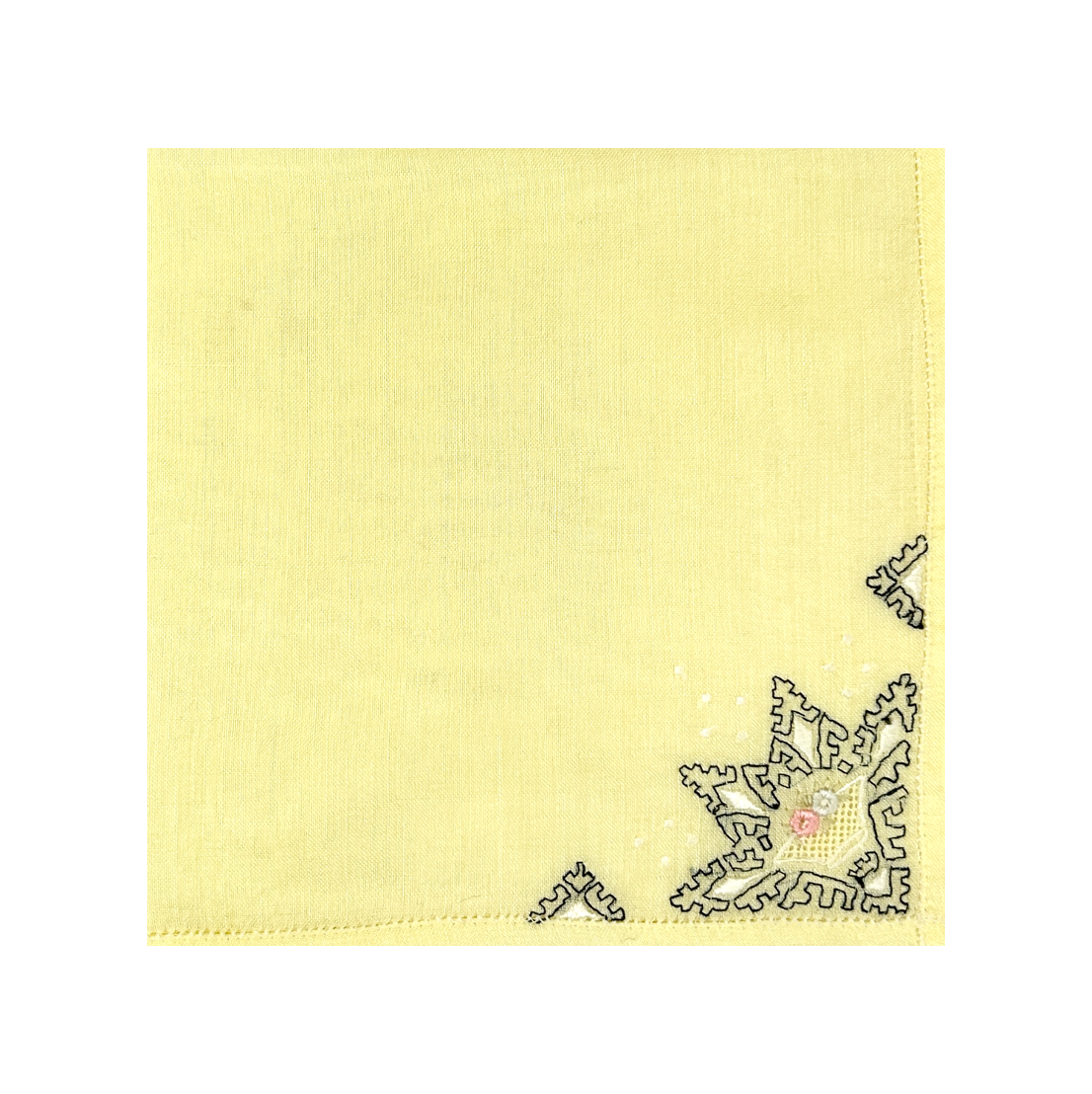 Vintage Pale Yellow Hankie