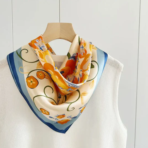 10 Stylish Ways to Wear an Iris Print Silk Scarf